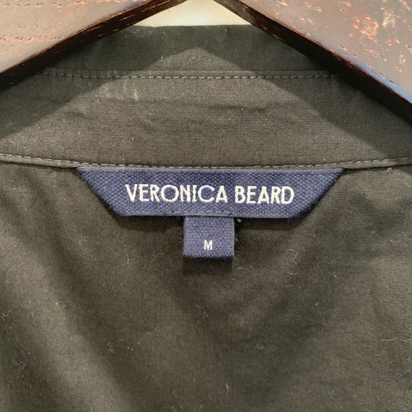 Veronica Beard cropped black poplin blouse. Size Medium - Picture 3 of 3